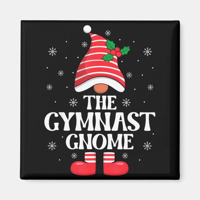 Gymnast Gnome Christmas Family Matching Group Funn Magnet (Framsidan)