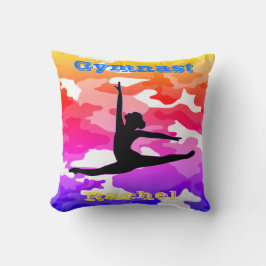 Gymnast Golv Beam Vault Pub Rainbow Camouflage Kudde