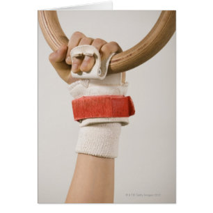 Gymnast-hand i ring hälsningskort