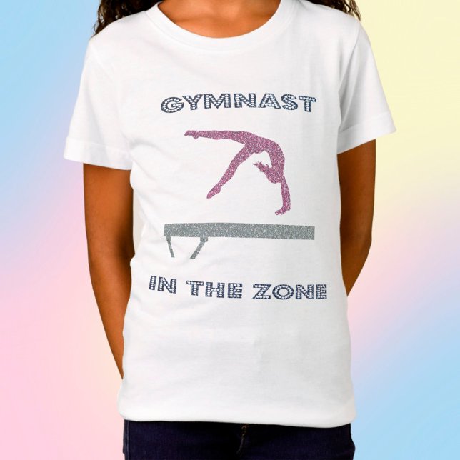 Gymnast in the Zone - Girls Gymnastics T-Shirt (Skapare uppladdad)