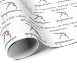 Gymnast in Zon Balance Beam Gymnastics Presentpapper