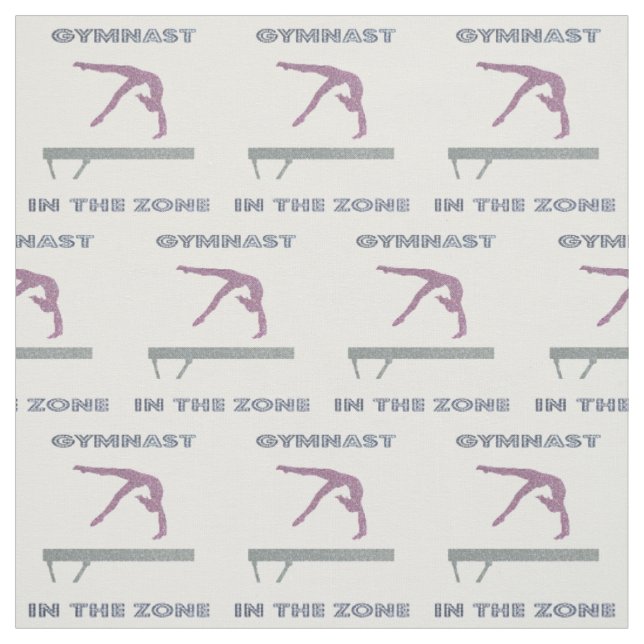 Gymnast in Zon Balance Beam Gymnastics Tyg (Provkarta)