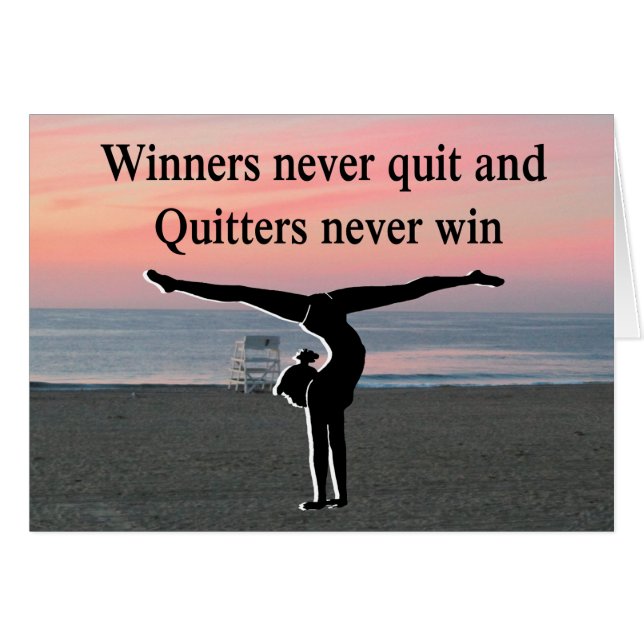 GYMNAST-INSPIRATION HÄLSNINGSKORT (Framsidan Horizontal)