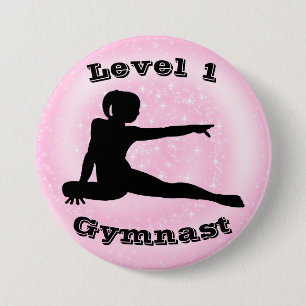 Gymnast-knapp på nivå 1 - Girls Gymnastics Knapp