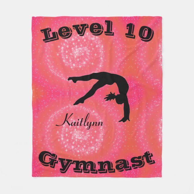 Gymnast Level Fleece Blanket w/Hennes Level # & Na (Framsidan)