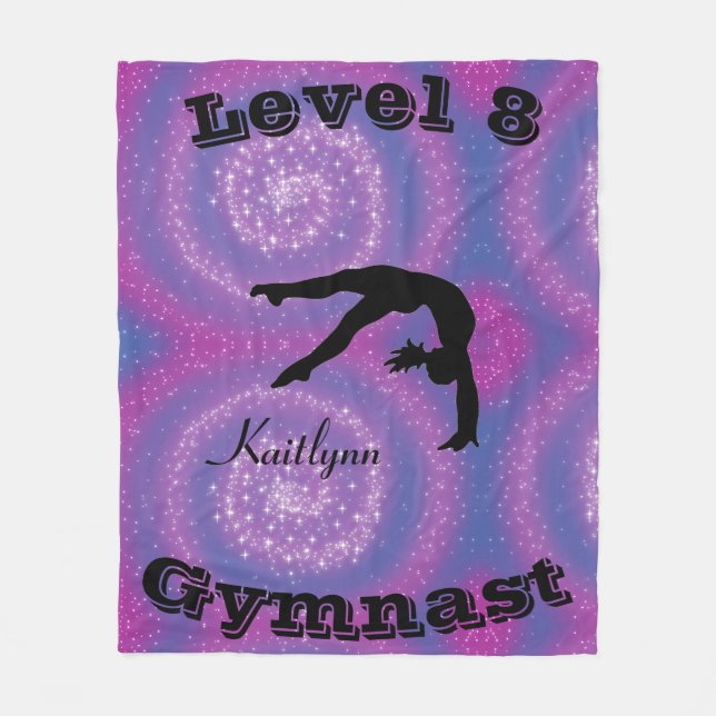 Gymnast Level Fleece Blanket w/Hennes Level # & Na (Framsidan)