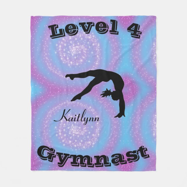 Gymnast Level Fleece Blanket w/Hennes Level # & Na (Framsidan)