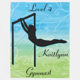 Gymnast Level Fleece Blanket w/Hennes Level # & Na
