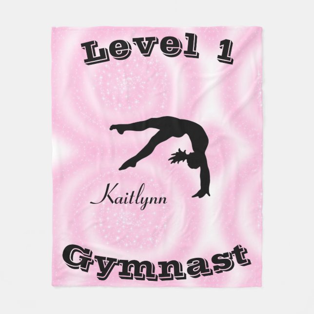 Gymnast Level Fleece Blanket w/Hennes Level # & Na (Framsidan)