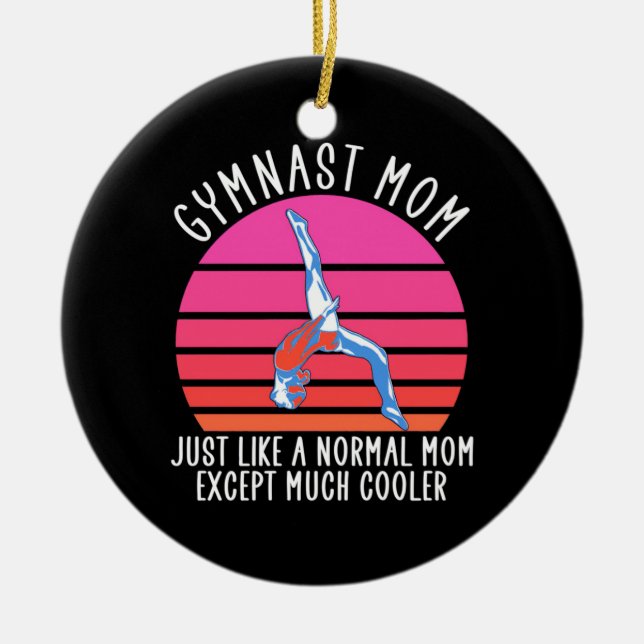 Gymnast Mamma Julgransprydnad Keramik (Framsidan)