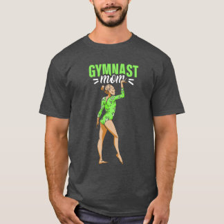 Gymnast mamma sportälskare gymnaster gymnastik fri t shirt