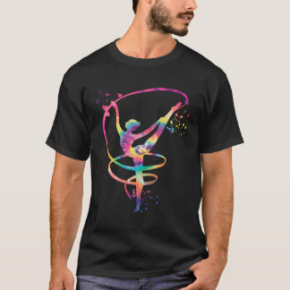 Gymnast med bandflickor Kids Rhythmic Gymnastics T Shirt