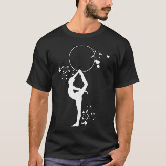 Gymnast med boll flickor rytmisk t shirt