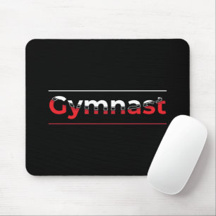 Gymnast - Minimalistisk Modern Gymnastik Ord Musmatta