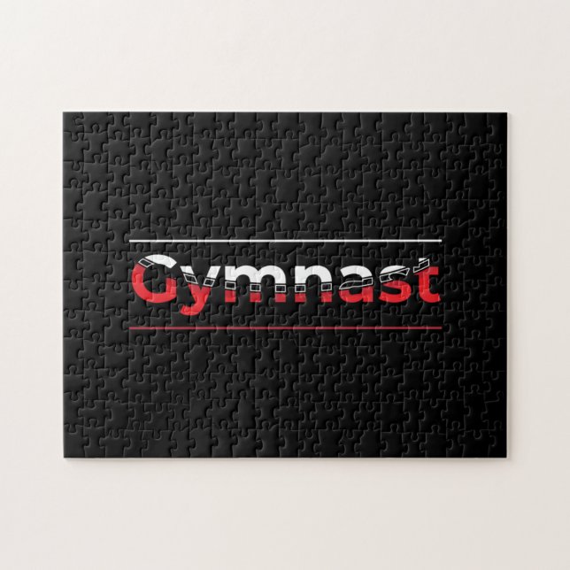 Gymnast - Minimalistisk modern gymnastika Ord Pussel (Horisontell)
