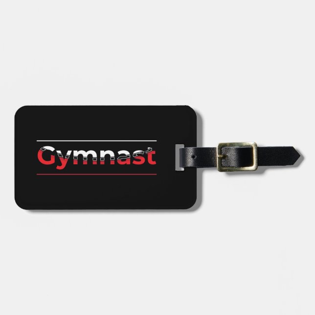 Gymnast - minimalistisk modern gymnastikord bagagebricka (Horisontell Framsida)
