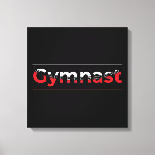 Gymnast - minimalistisk modern gymnastikord canvastryck
