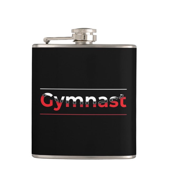 Gymnast - minimalistisk modern gymnastikord fickplunta (Framsidan)