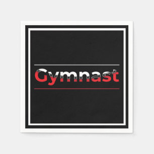 Gymnast - minimalistisk modern gymnastikord pappersservett