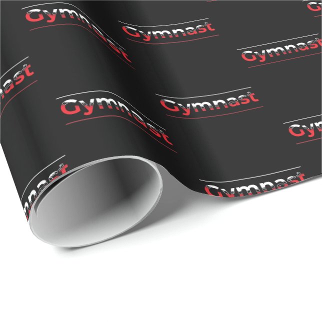 Gymnast - minimalistisk modern gymnastikord presentpapper (Rullad Hörn)