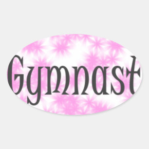 Gymnast Ovalt Klistermärke