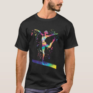 Gymnast på balansbom Flickor Barn Konstnärlig Gymn T Shirt