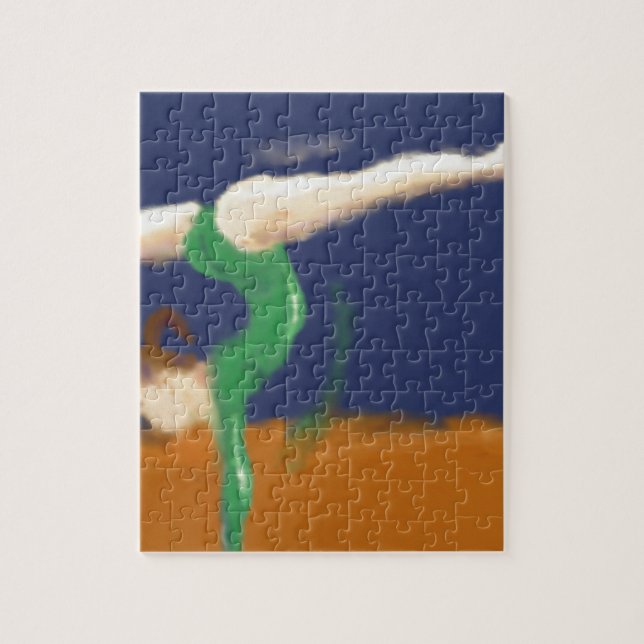 Gymnast på balansbomkonst pussel (Vertikal)