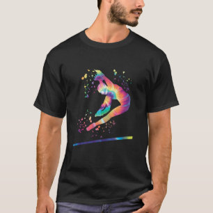 Gymnast på barr flickor barn artistisk gymnastik t shirt