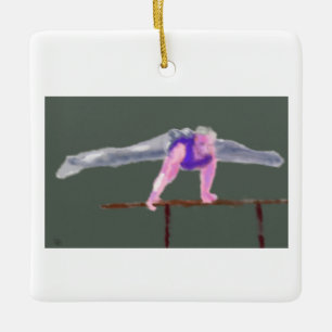 Gymnast på Pub Art Julgransprydnad Keramik