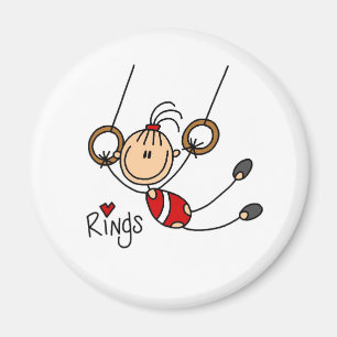 Gymnast på ringar magnet