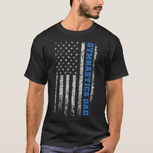 Gymnast Pappa G. i Pappa vid USA flagga Far T Shirt