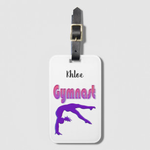 Gymnast Power Tumbling Lila Metallic Bagagebricka