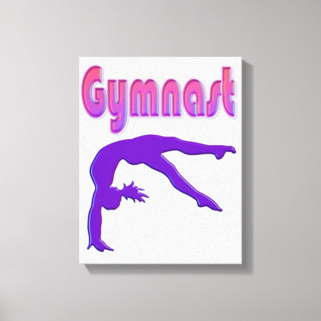 Gymnast Power Tumbling Lila Metallic Canvastryck (Framsida)