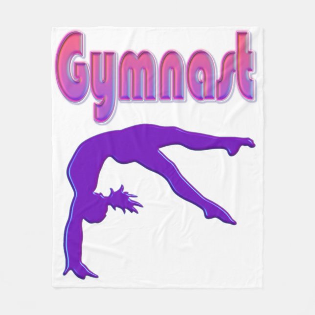 Gymnast Power Tumbling Lila Metallic Fleecefilt (Framsidan)