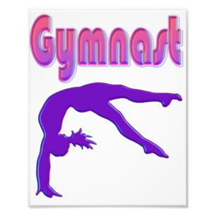 Gymnast Power Tumbling Lila Metallic Fototryck