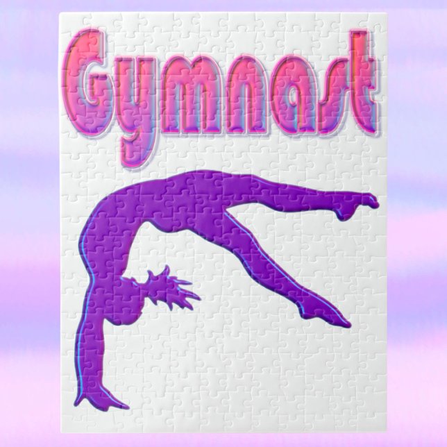 Gymnast Power Tumbling Lila Metallic Pussel (Skapare uppladdad)