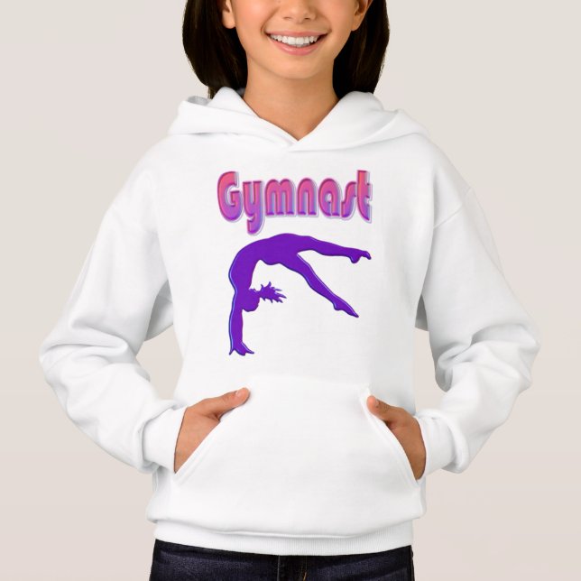 Gymnast Power Tumbling Lila Metallic T Shirt (Framsida)