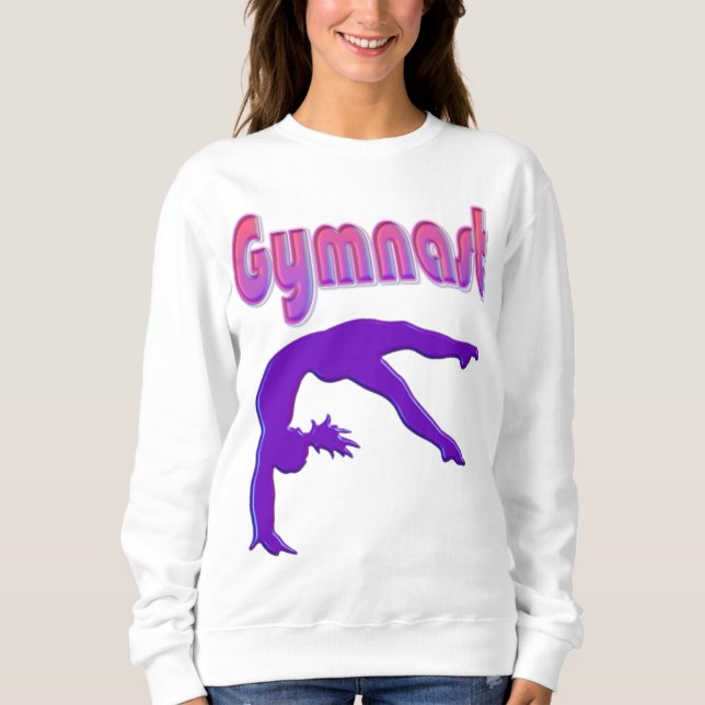 Gymnast Power Tumbling Lila Metallic T Shirt (Framsida)
