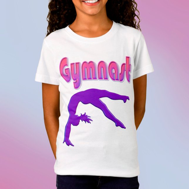 Gymnast Power Tumbling Lila Metallic T Shirt (Skapare uppladdad)