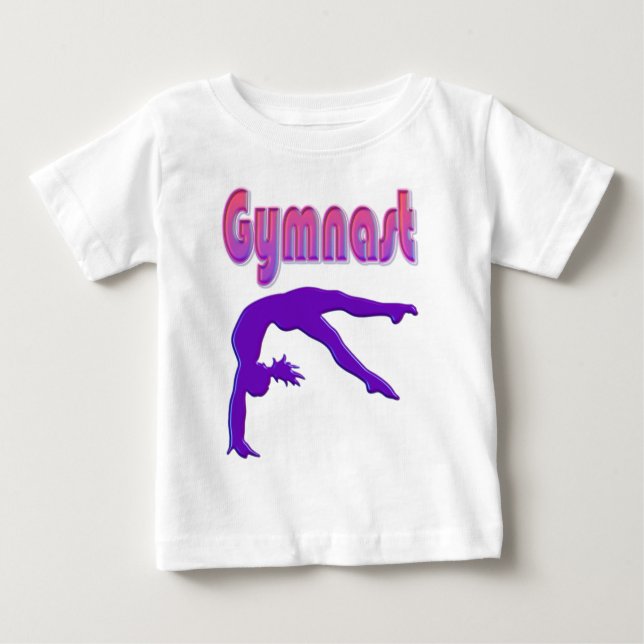Gymnast Power Tumbling Purple Metallisk T Shirt (Framsida)