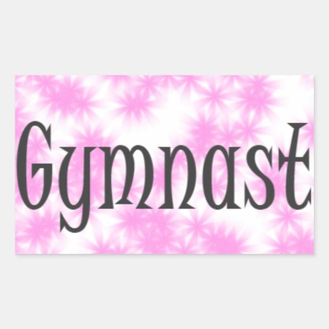 Gymnast Rektangulärt Klistermärke (Framsida)