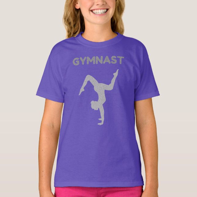 Gymnast Rosa & Lila Gnistra T-Shirt (Framsida)