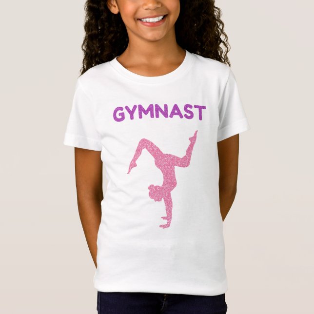 Gymnast Rosa & Lila Gnistra T-Shirt (Framsida)
