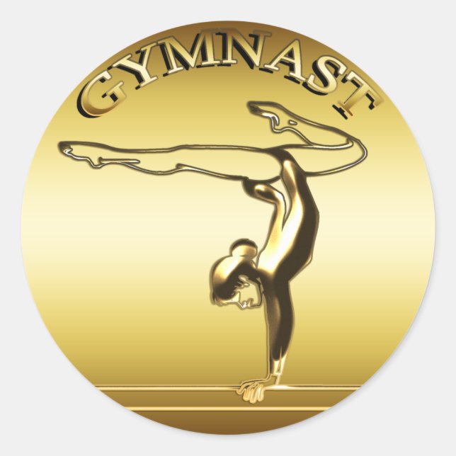 GYMNAST RUNT KLISTERMÄRKE (Framsida)