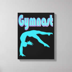 Gymnast-ryggledaren steg ut och ut canvastryck