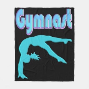 Gymnast-ryggledaren steg ut och ut fleecefilt
