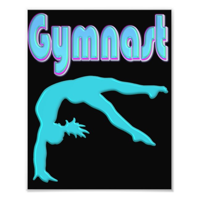 Gymnast-ryggledaren steg ut och ut fototryck (Framsidan)