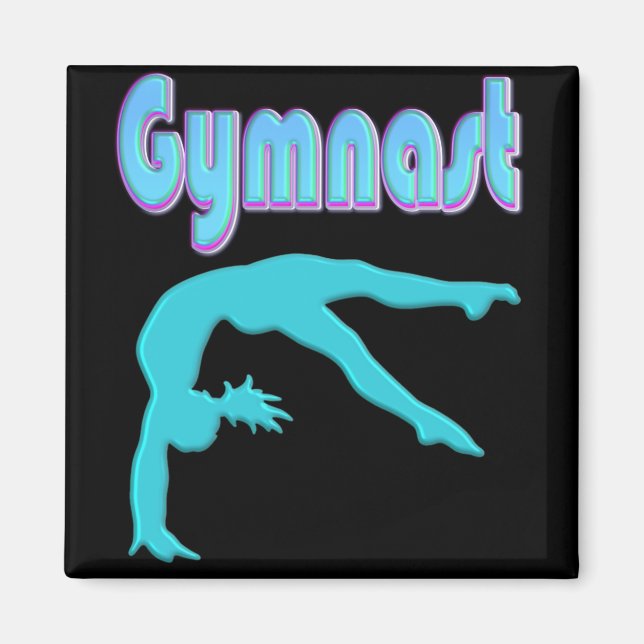 Gymnast-ryggledaren steg ut och ut magnet (Framsidan)
