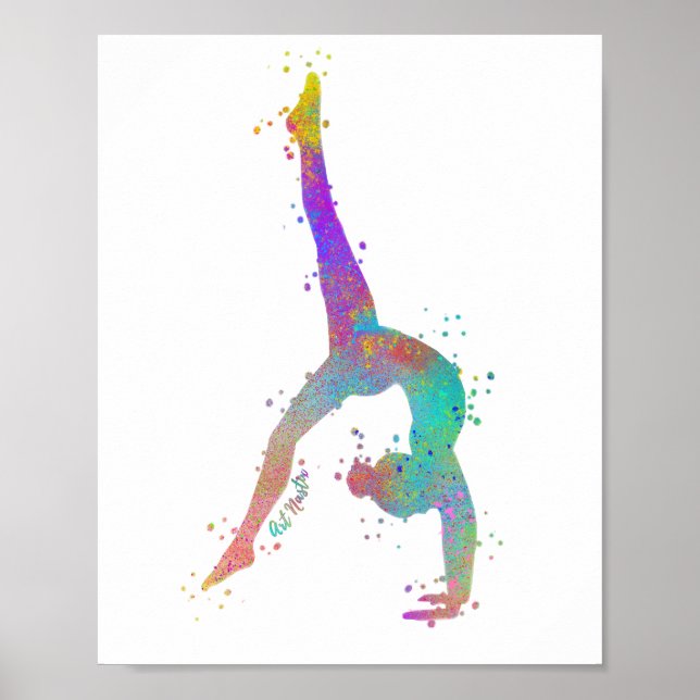 Gymnast Silhouette Art Poster (Framsidan)