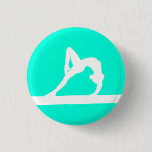 Gymnast Silhouette Button Turcos Knapp